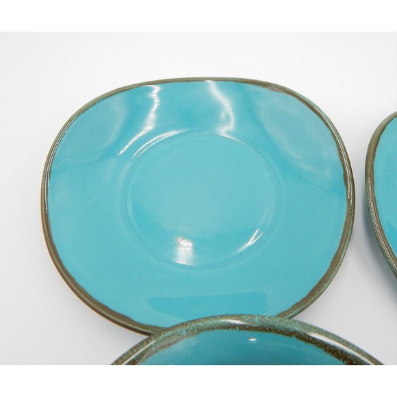 Southern Living at Home Tuscan Collection Tidbit Bowls Saucer Set/2 Turquoise - Picture 7 of 12